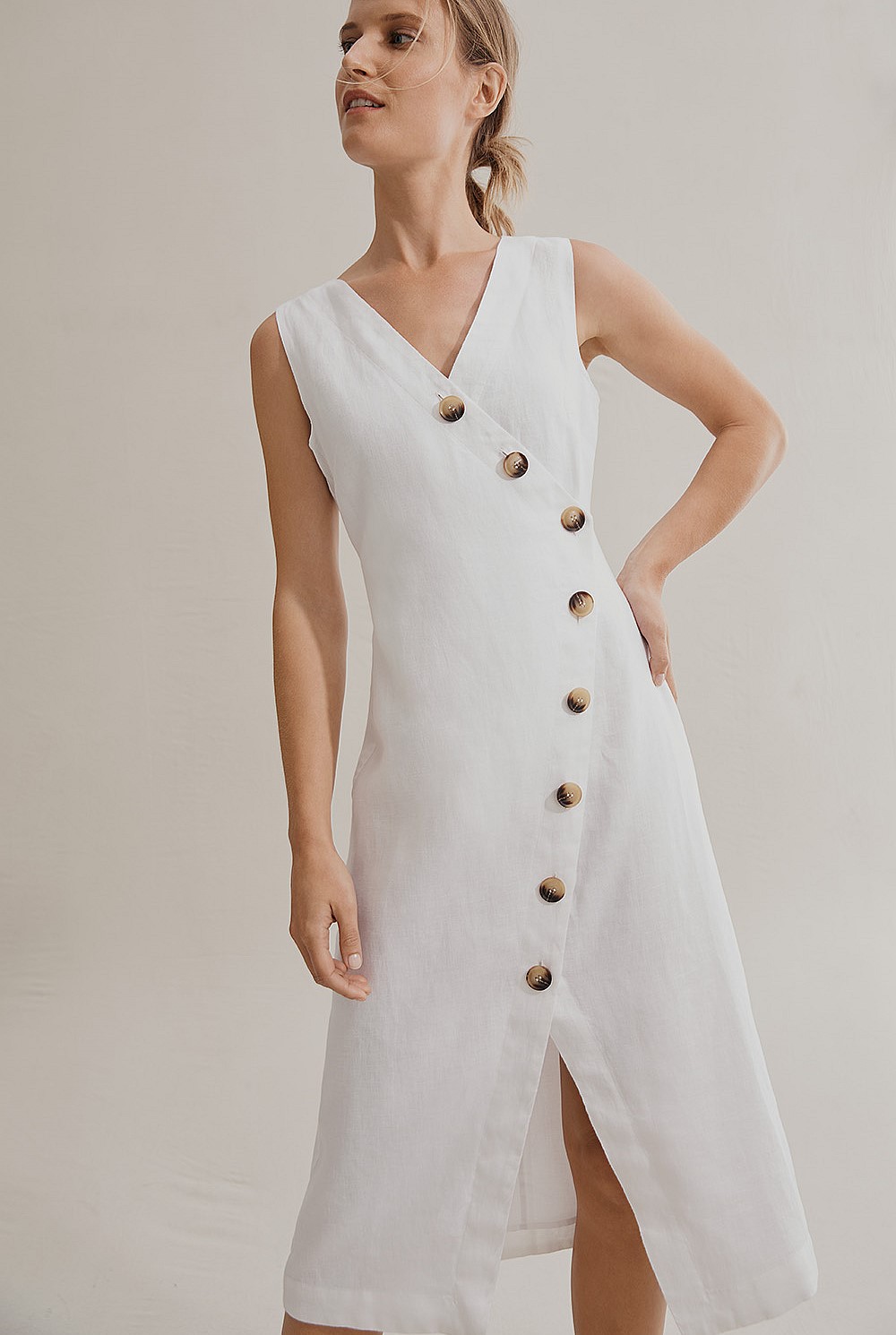 Wrap Linen Dress