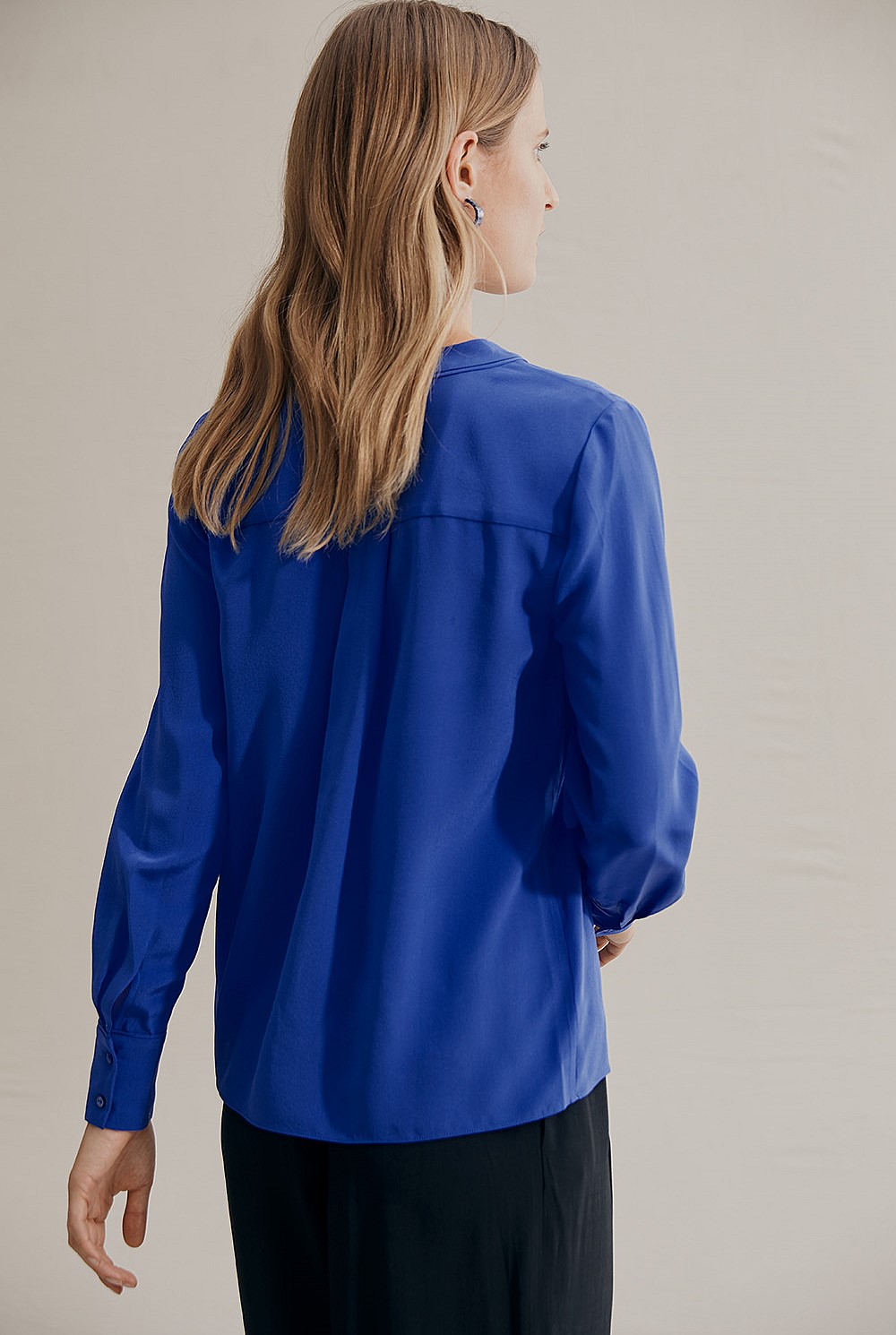 Long Sleeve Silk Blouse