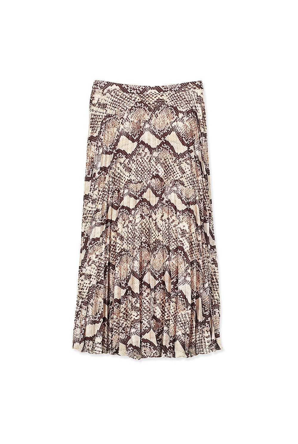 Snake Print Midi Skirt