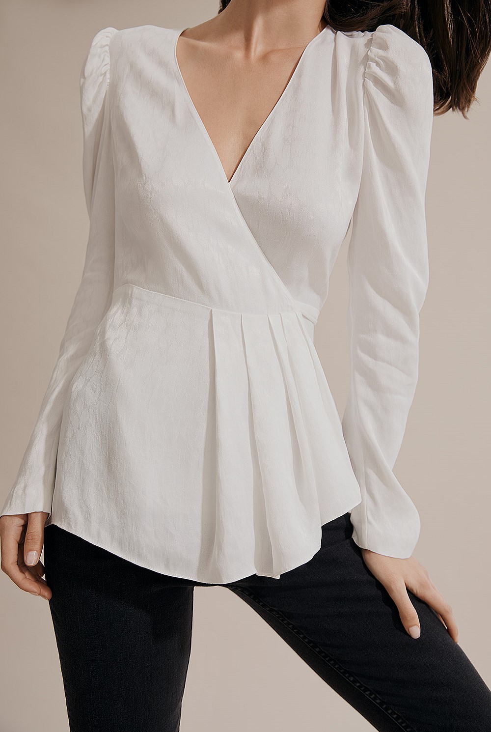 Jacquard Wrap Top
