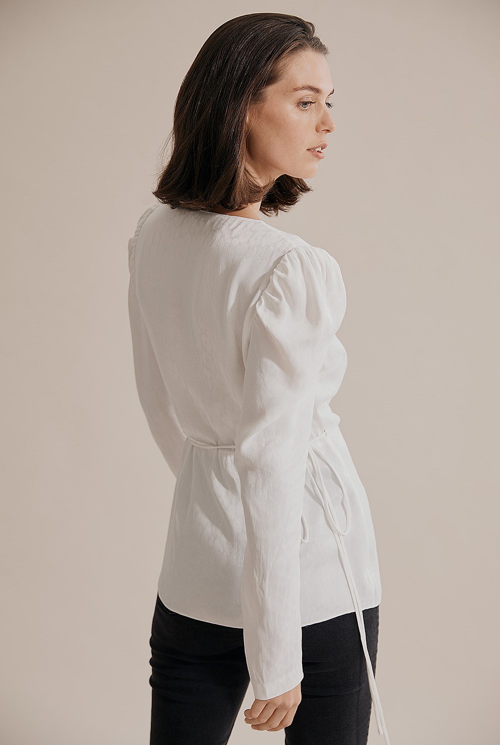 Jacquard Wrap Top