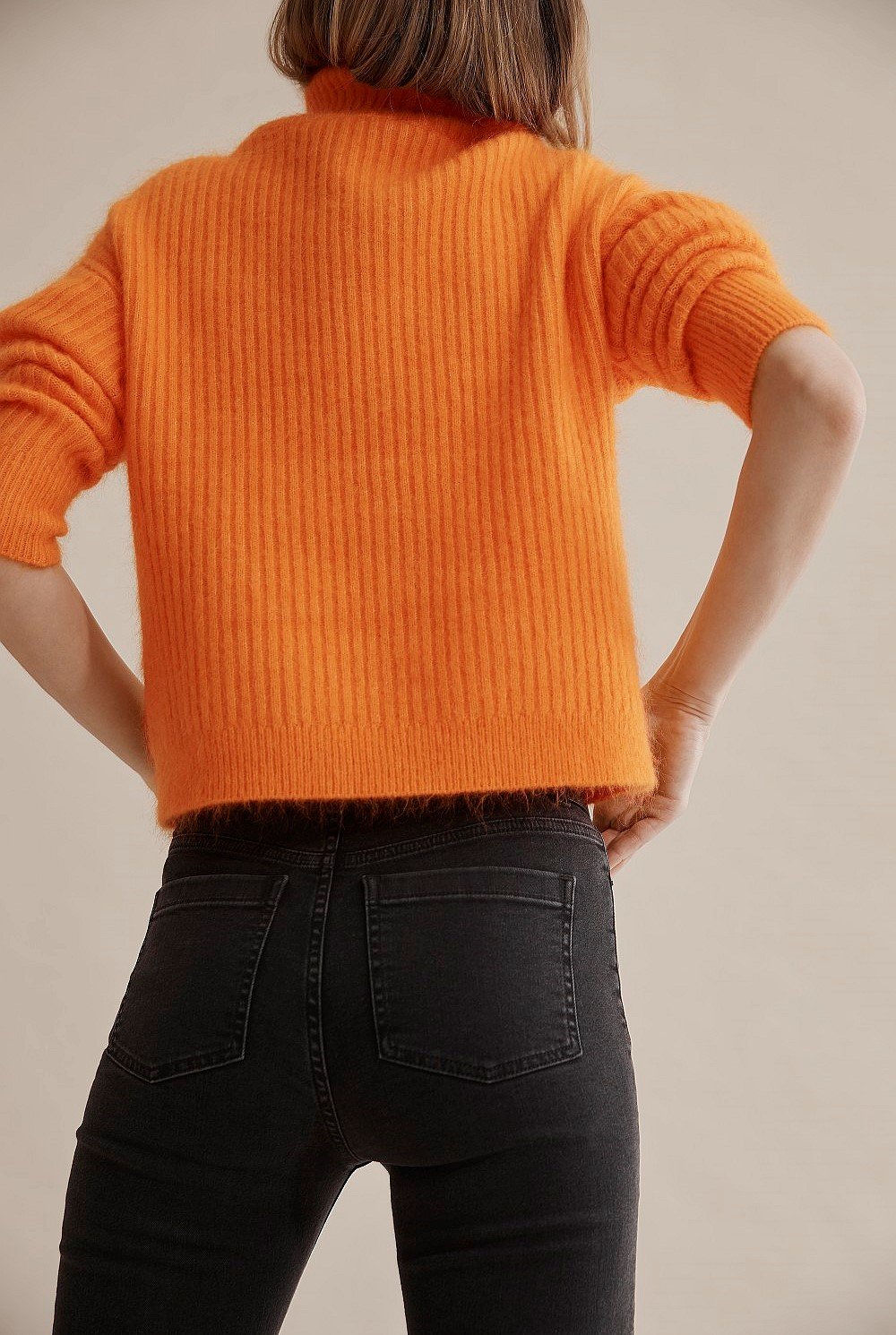 Fluffy Roll Neck Knit