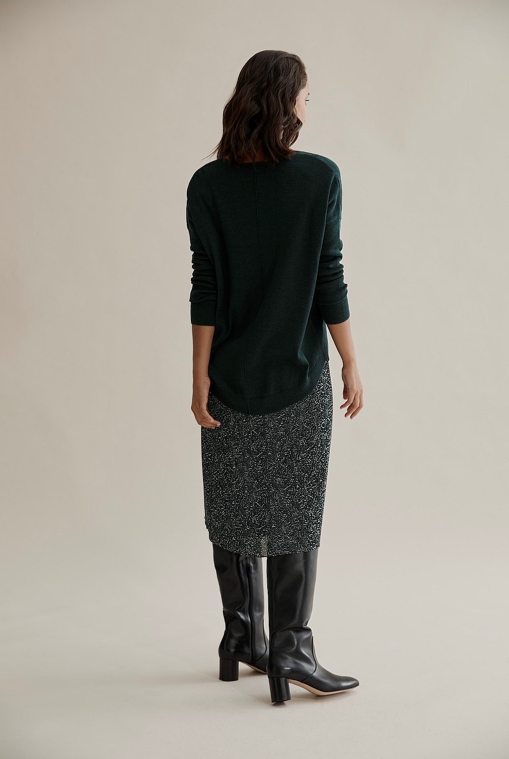 Traceable Wool V-Neck Knit