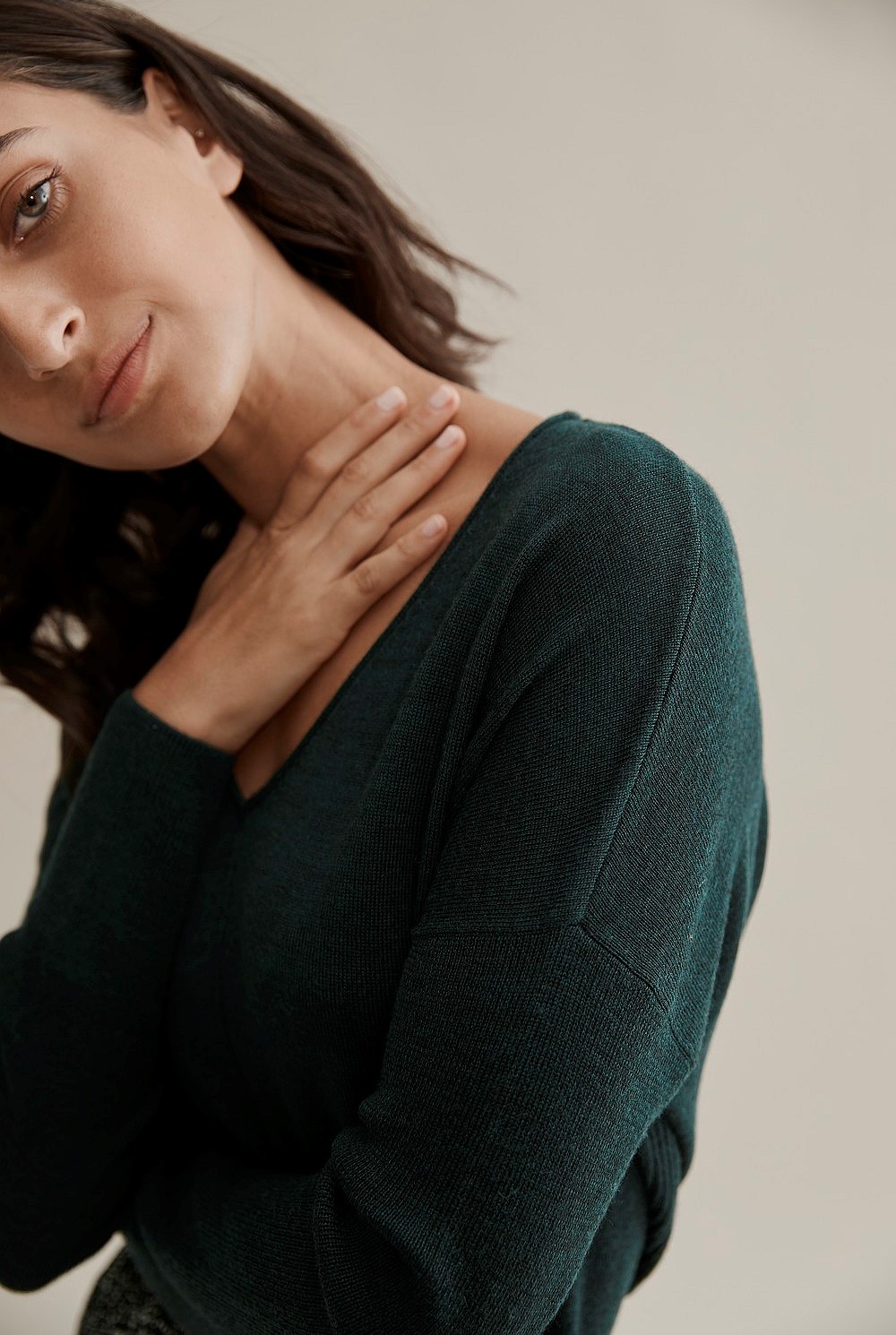 Traceable Wool V-Neck Knit
