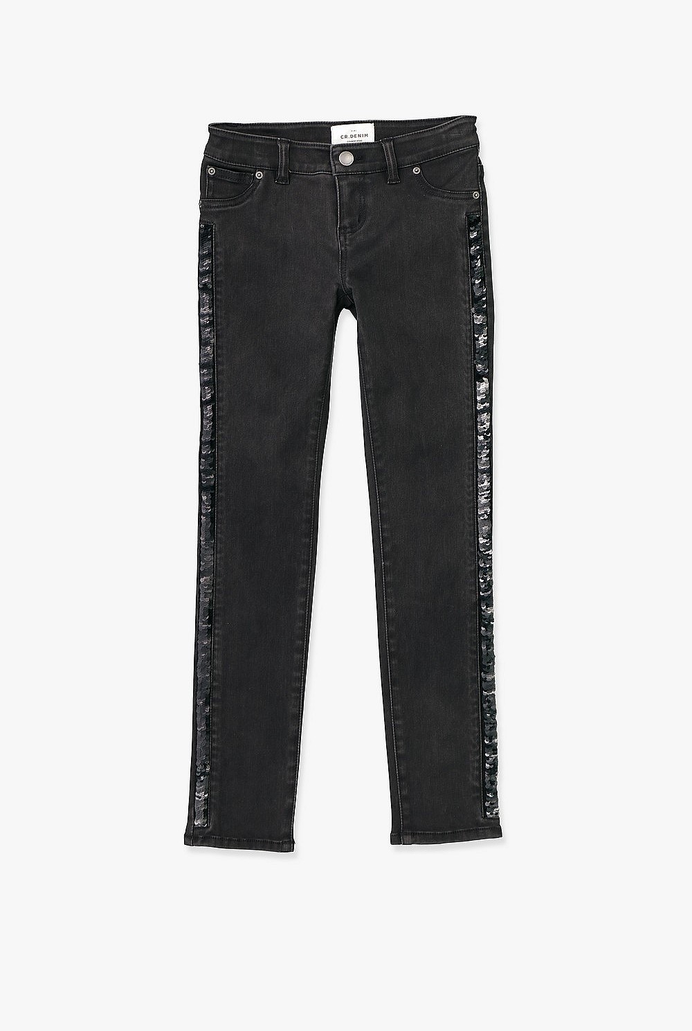 Sequin Denim Jean