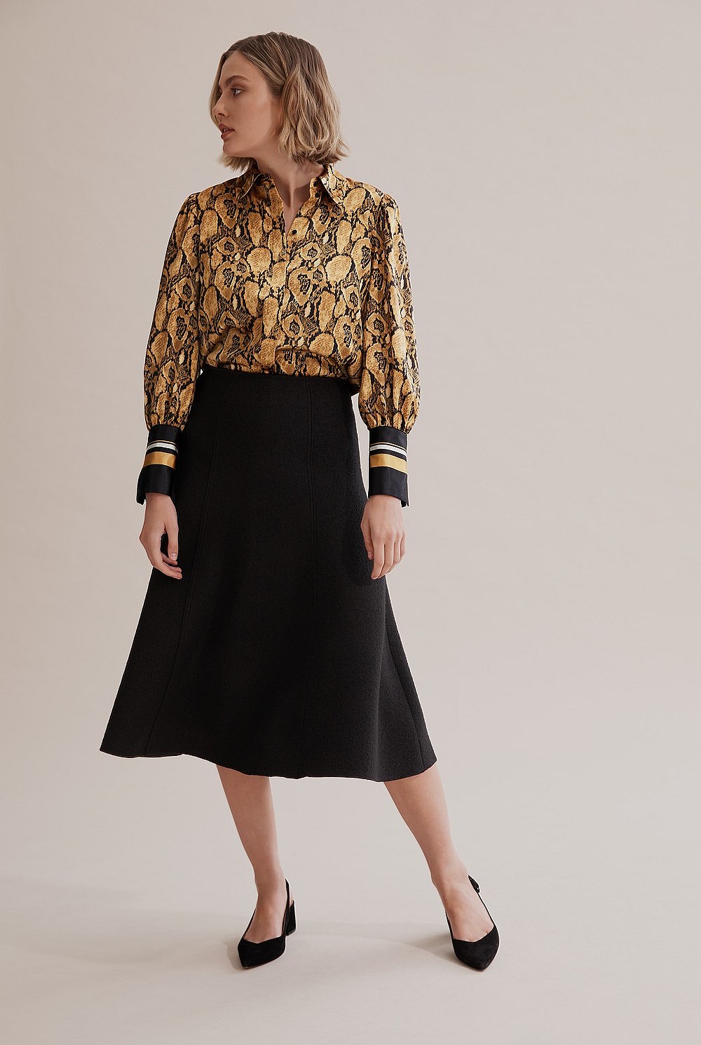 Hammered Snake Print Shirt