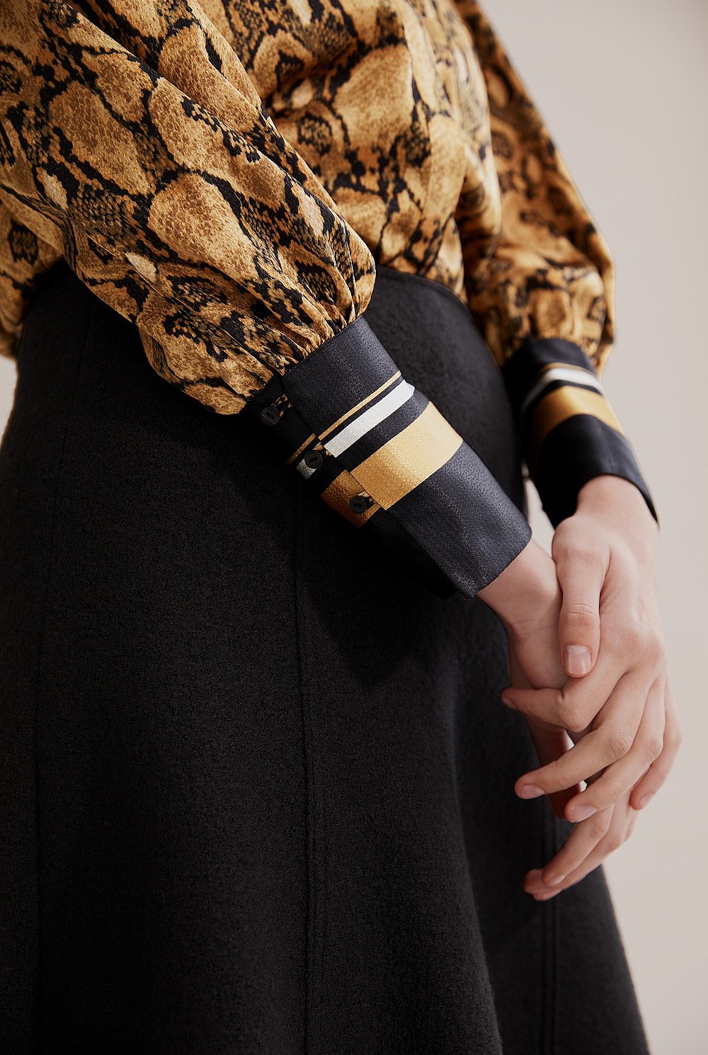 Hammered Snake Print Shirt