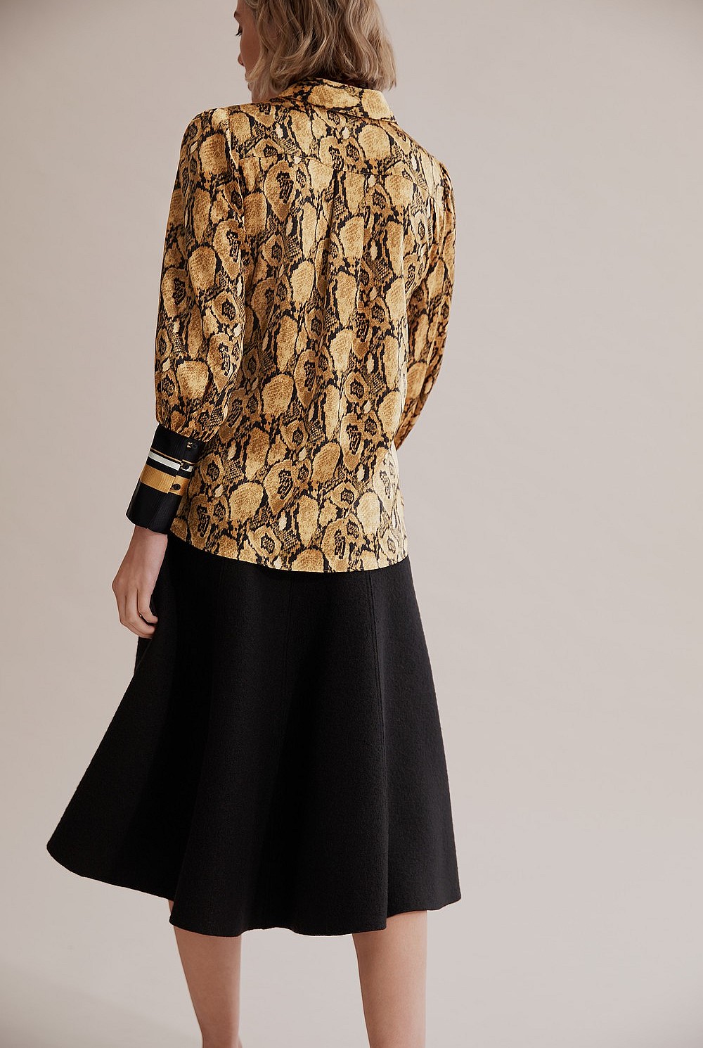 Hammered Snake Print Shirt