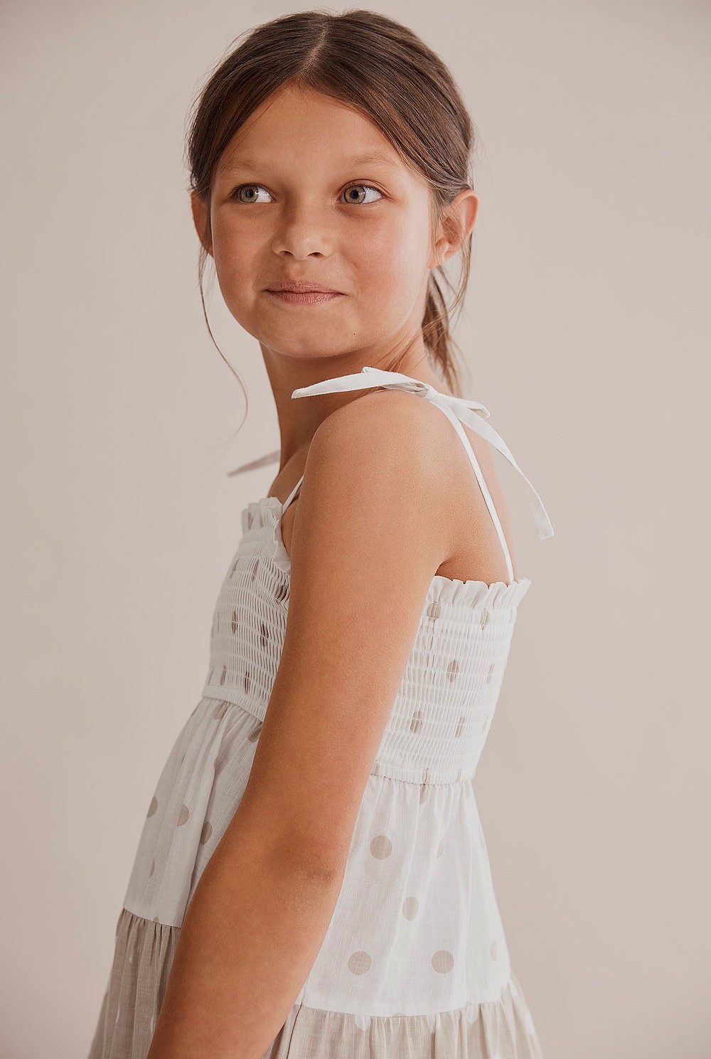 Splice Spot Midi Dress