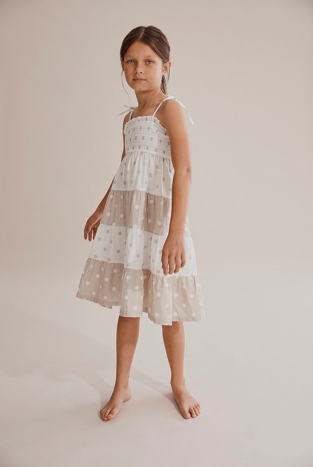 Splice Spot Midi Dress