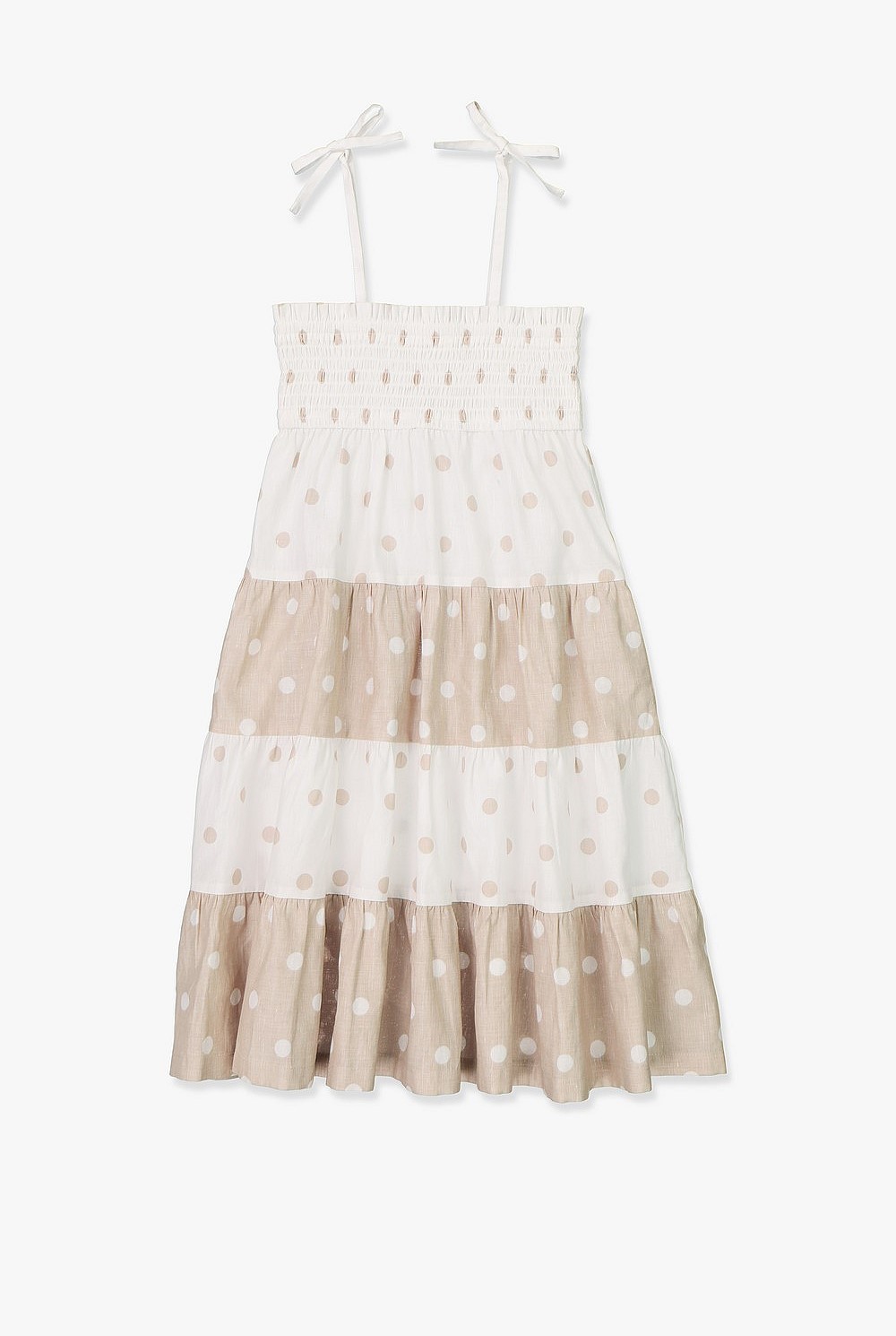 Splice Spot Midi Dress