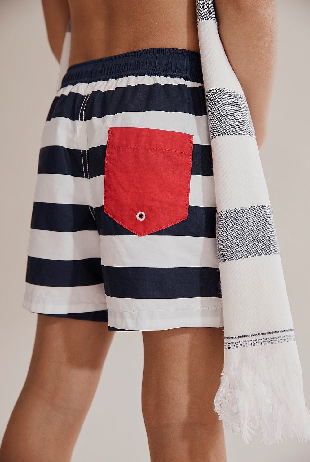 Block Stripe Board Short