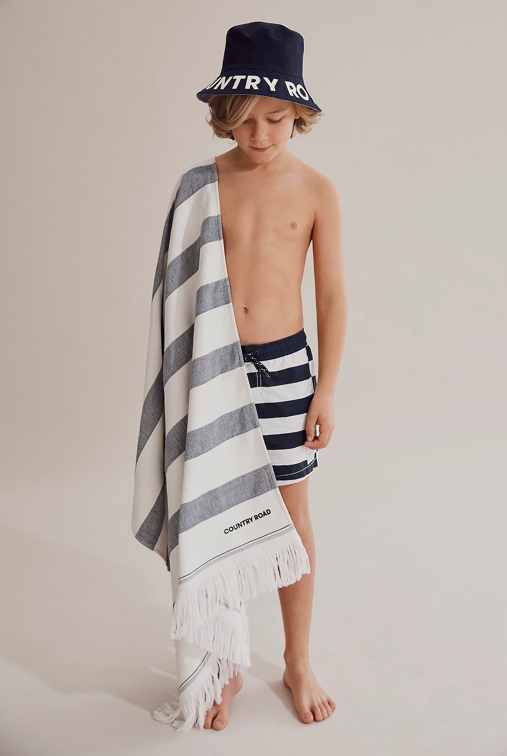 Block Stripe Board Short