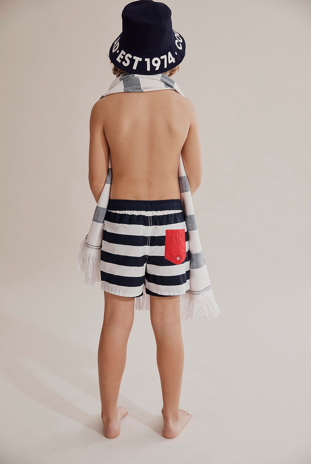 Block Stripe Board Short