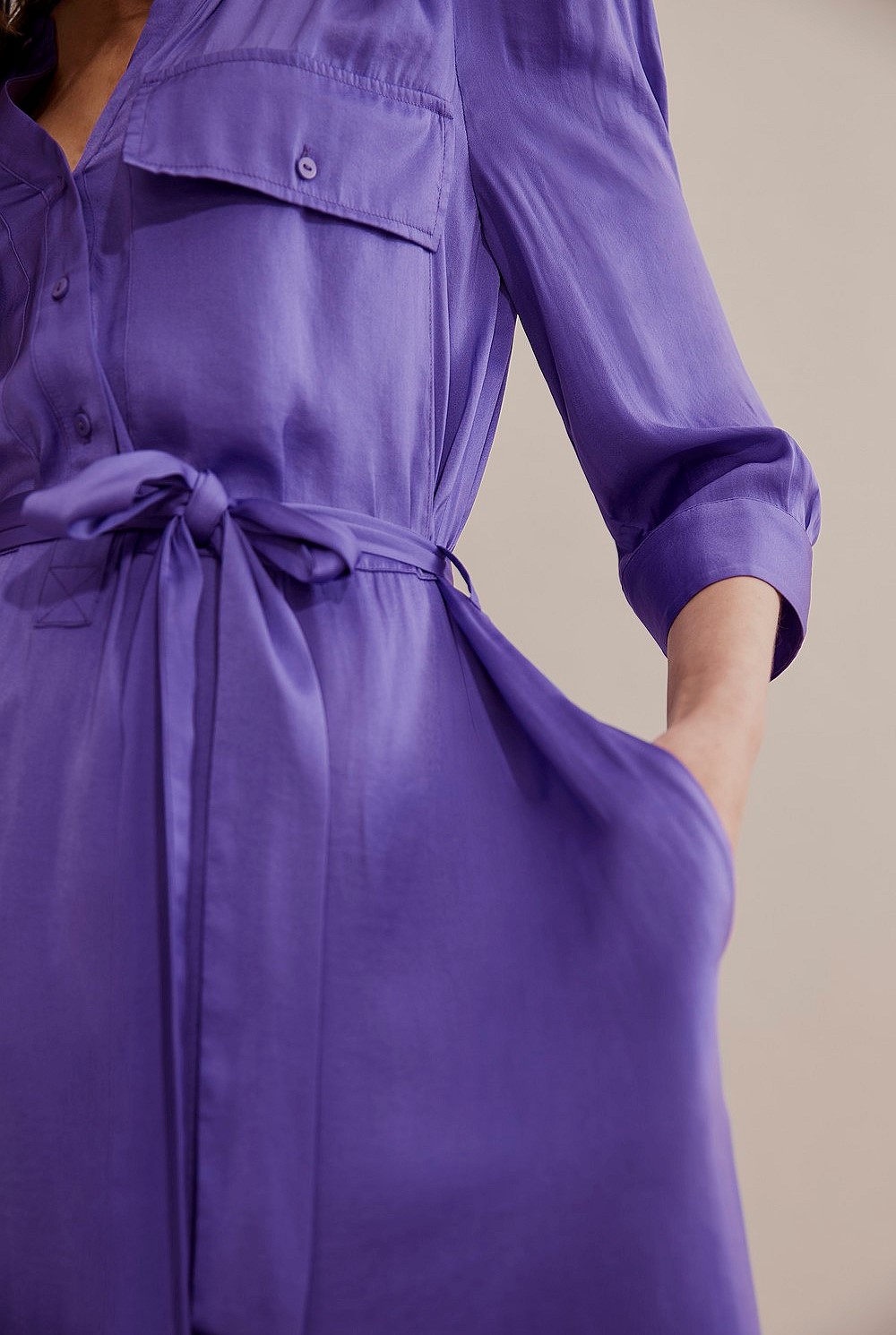 Pocket Detail Shirt Dress