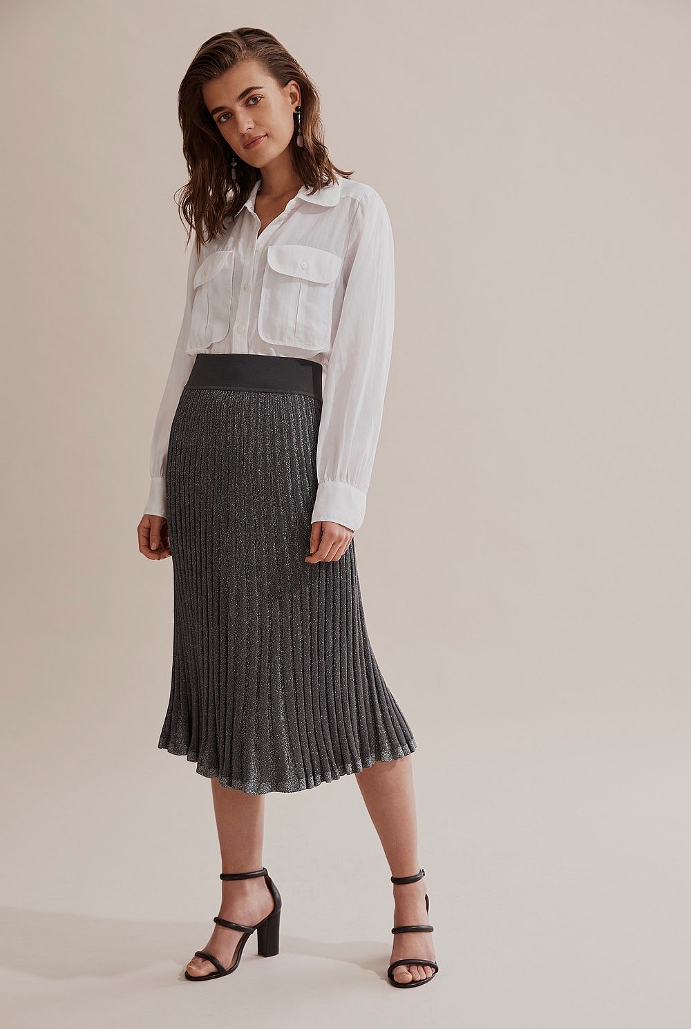 Metallic Knit Skirt