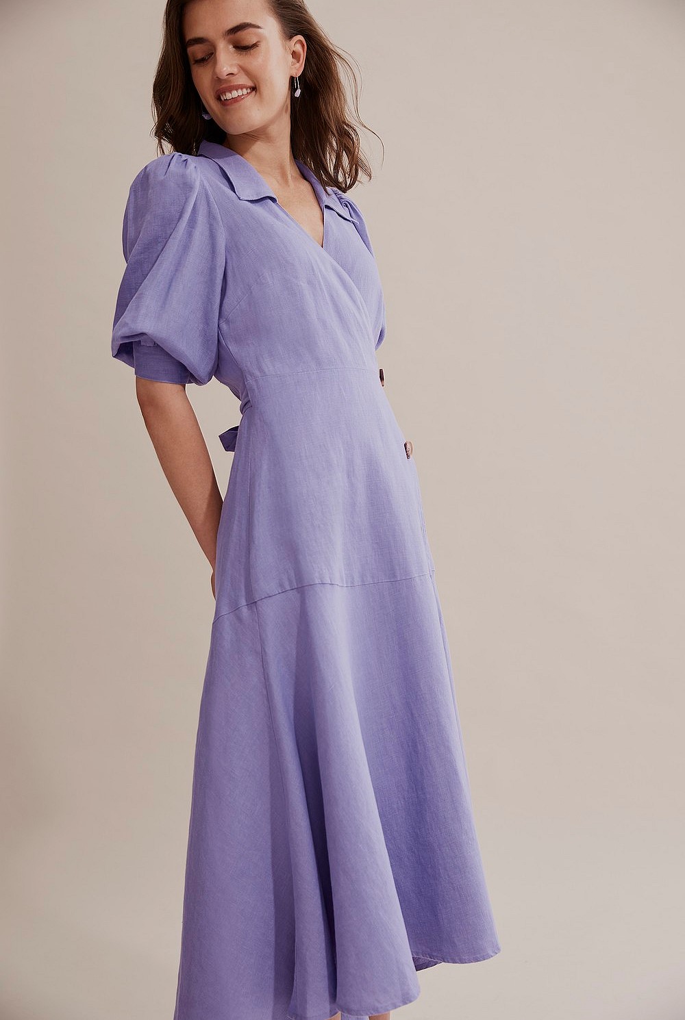 Wrap Linen Dress