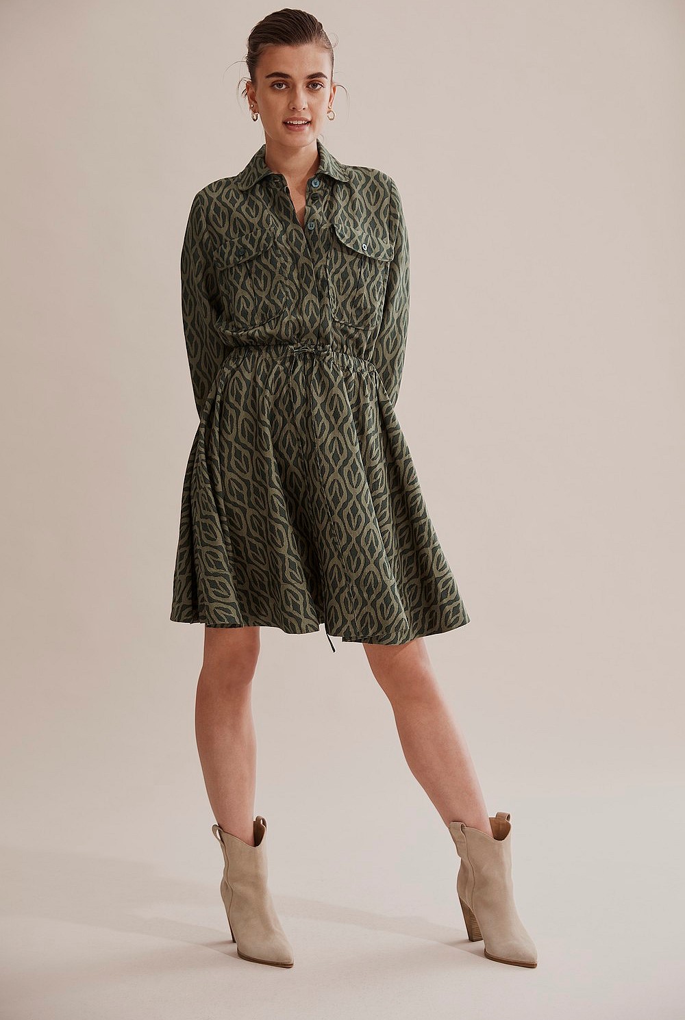 Printed Safari Dress