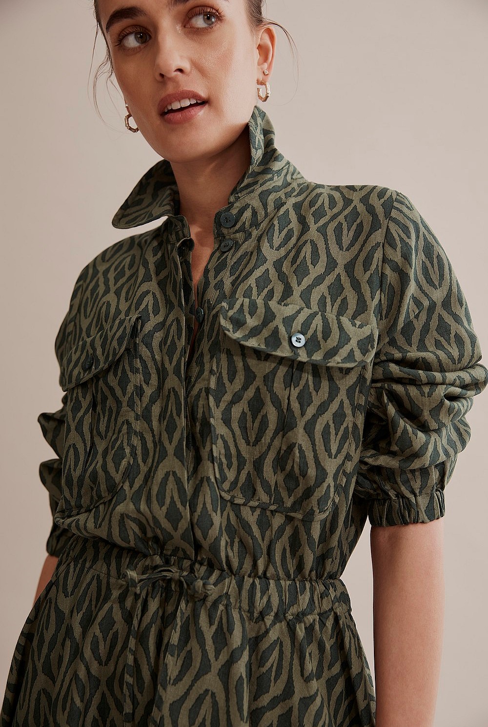 Printed Safari Dress