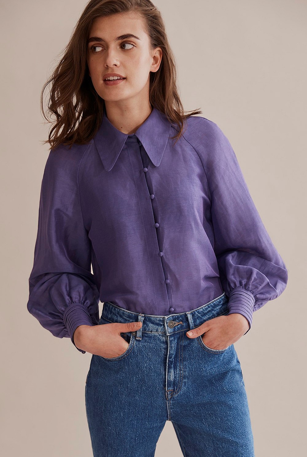 Blouson Sleeve Shirt