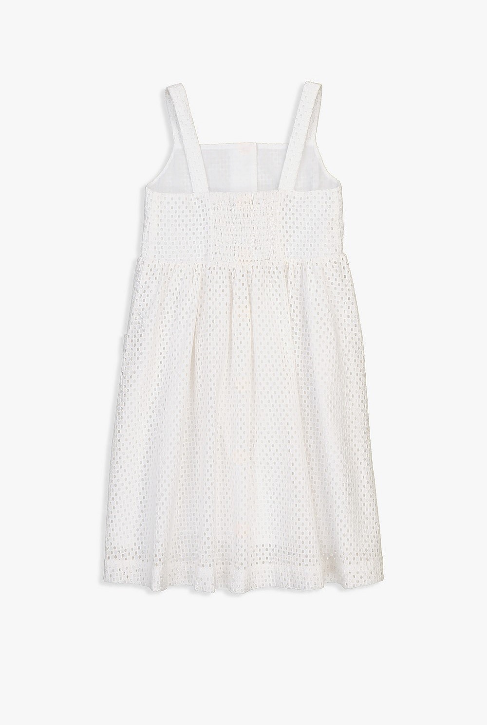 Broderie Button Dress