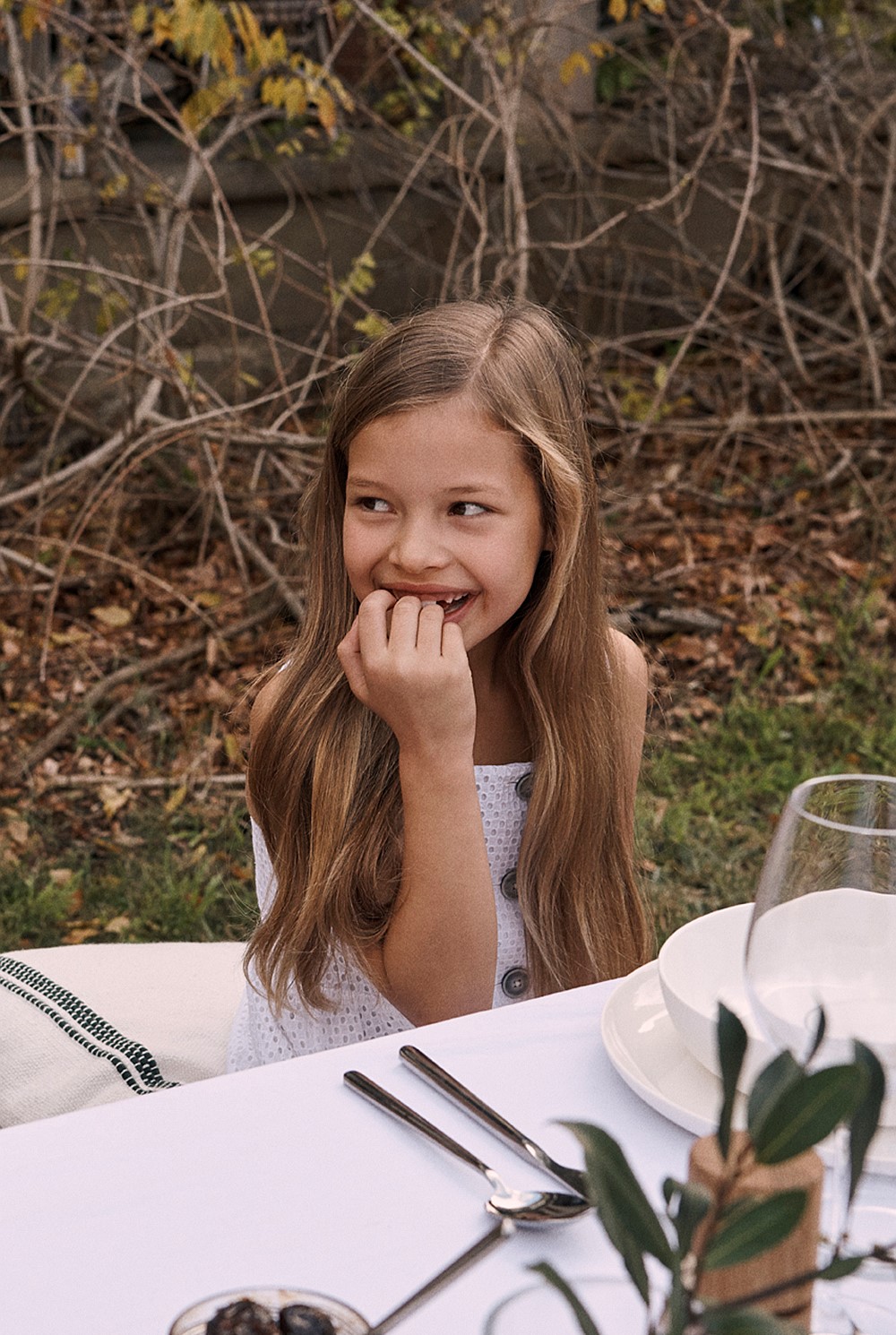 Broderie Button Dress