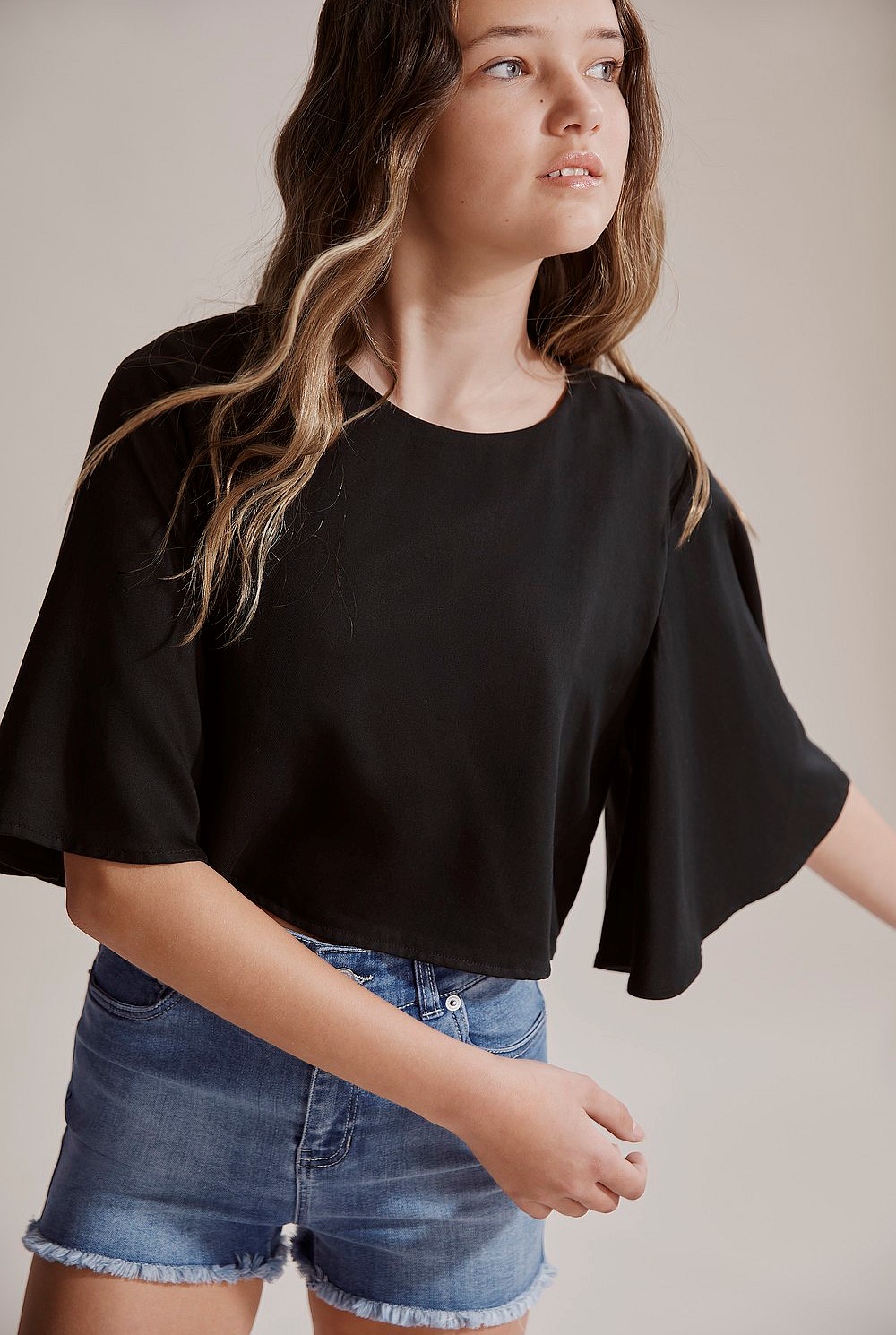 Teen Flounce Sleeve Shirt