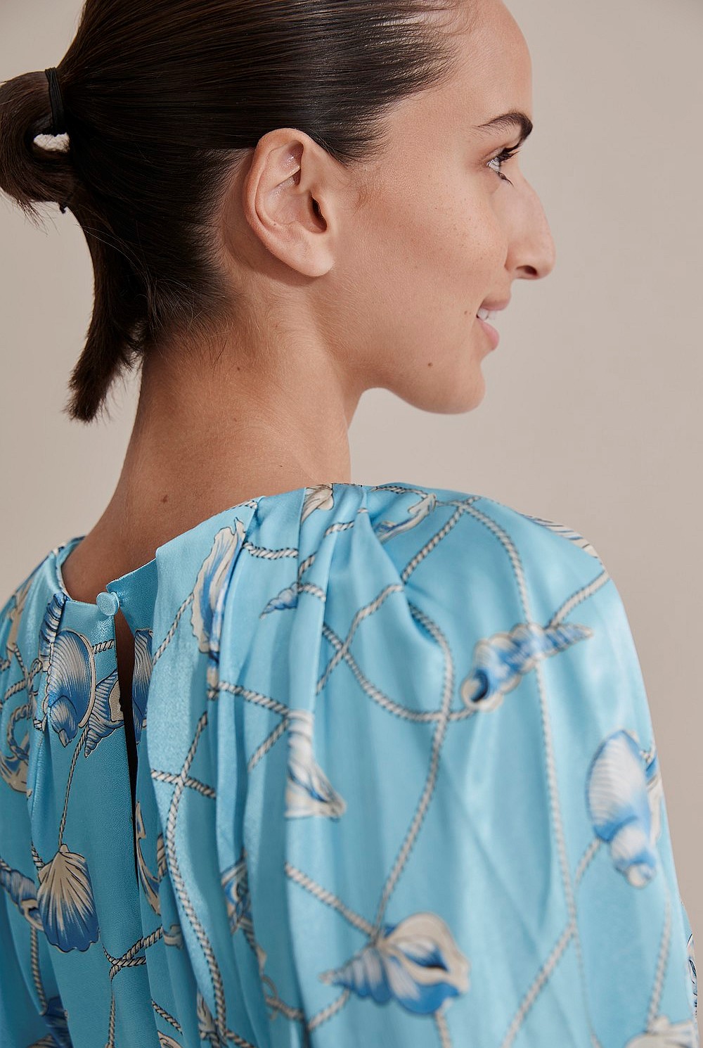 Aqua Shell Print Blouse - Shirts | Country Road