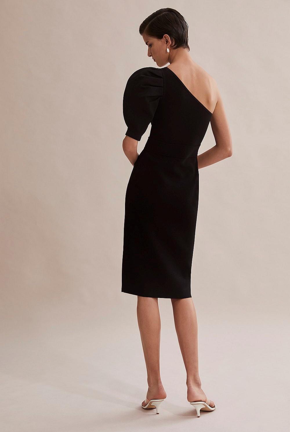 Compact Knit One Shoulder Dress