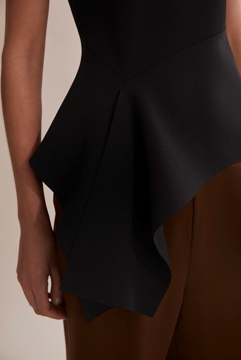 Compact Knit Peplum Top