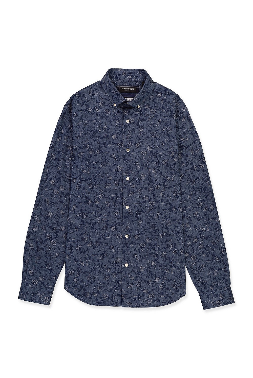 Regular Indigo Floral Shirt