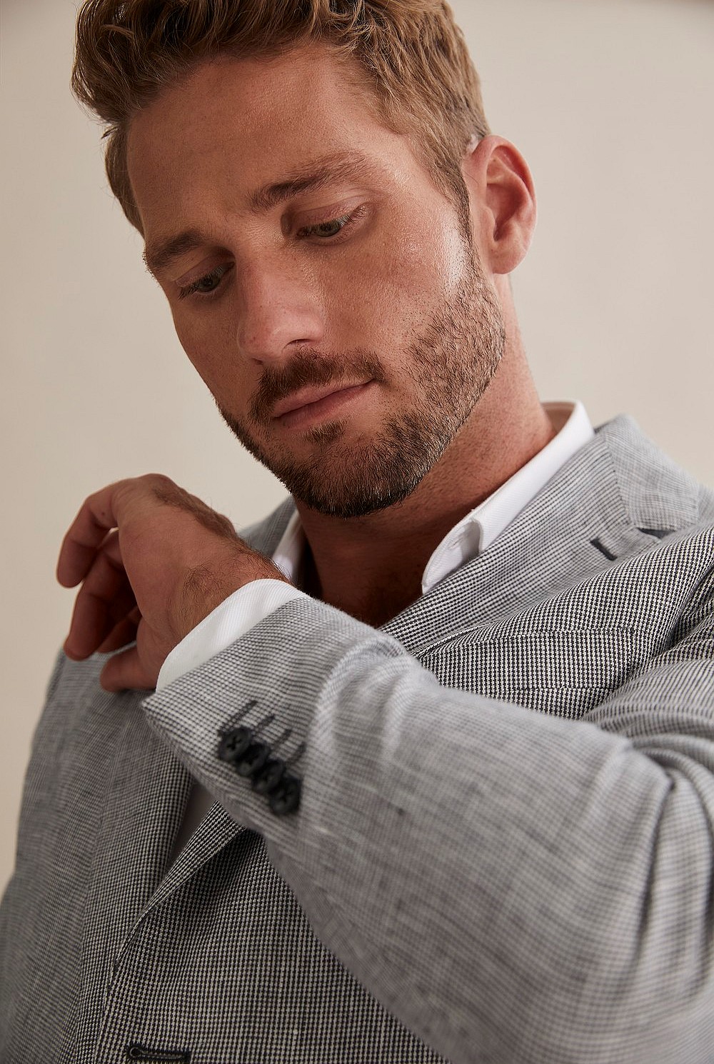 Regular Textured Linen Blazer