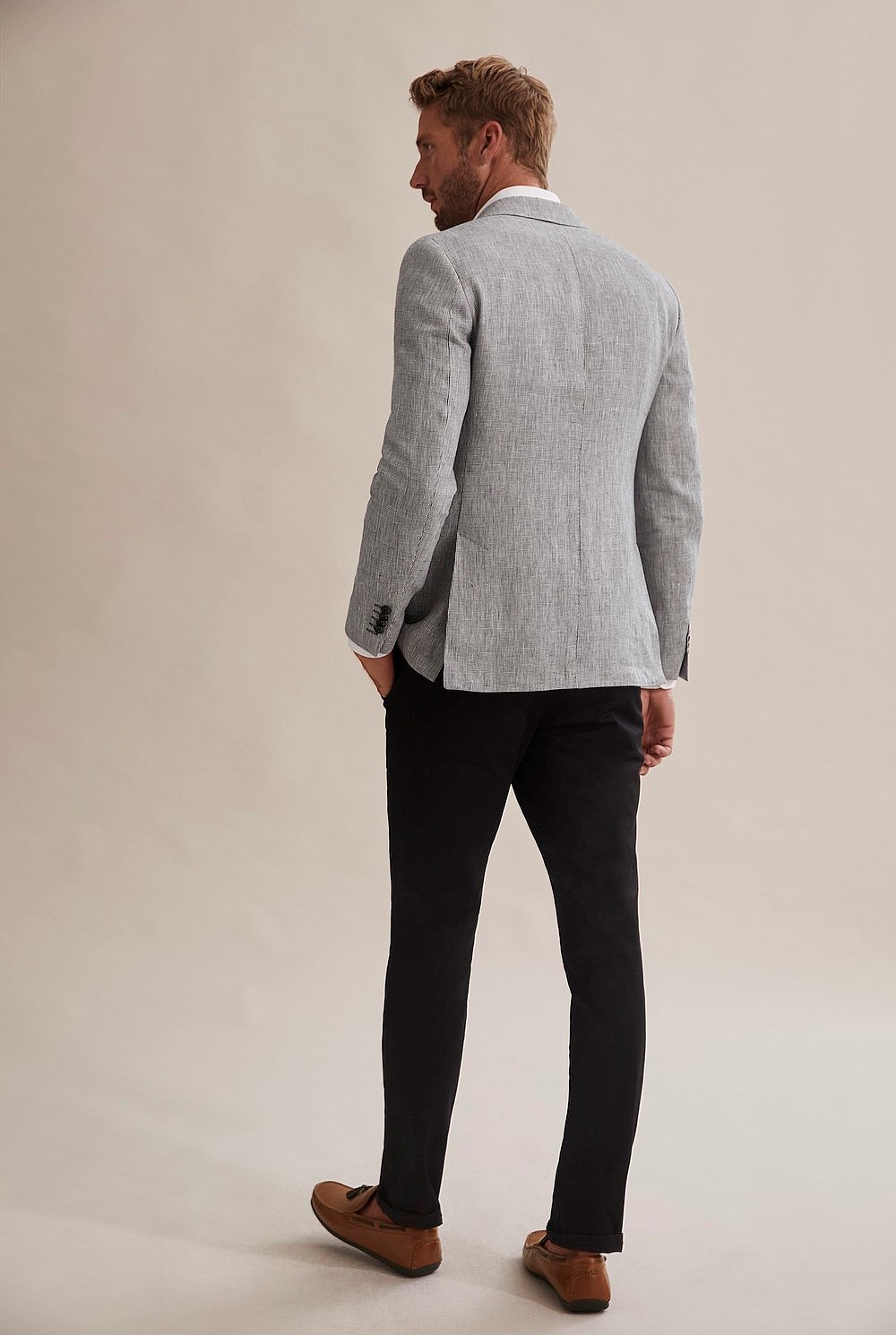 Regular Textured Linen Blazer