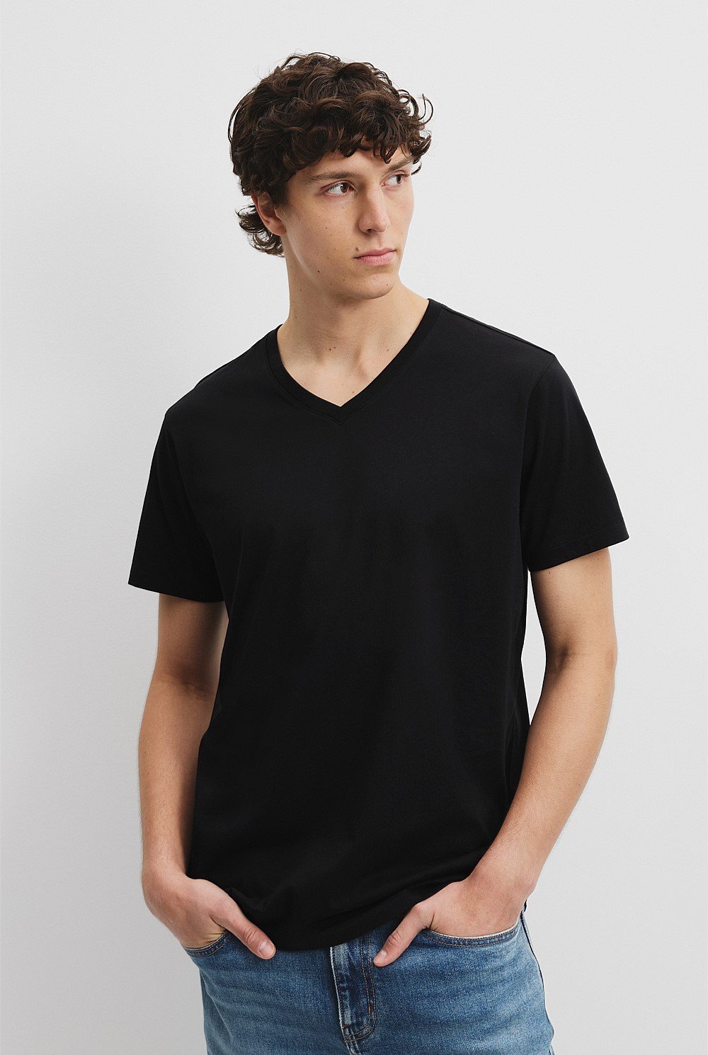 Pima Cotton V-Neck T-Shirt