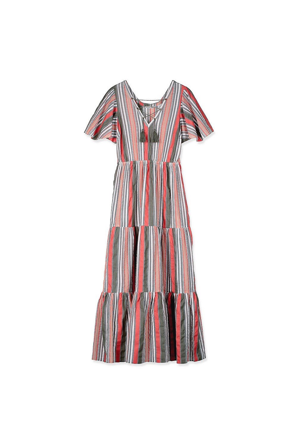 Seersucker Stripe Maxi Dress