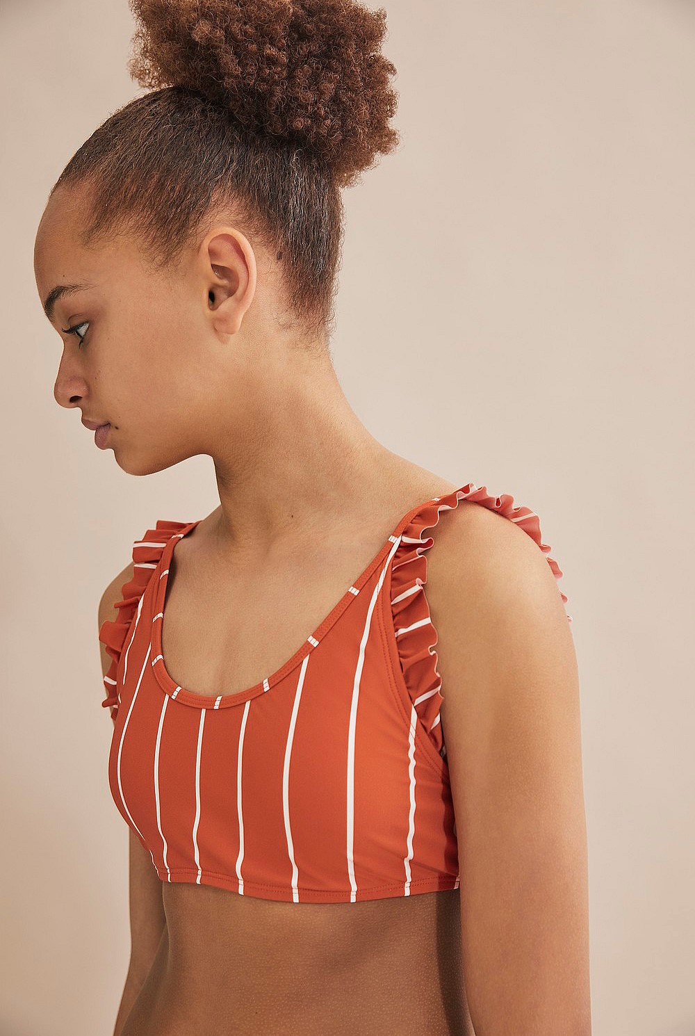 Teen Stripe Bikini Top