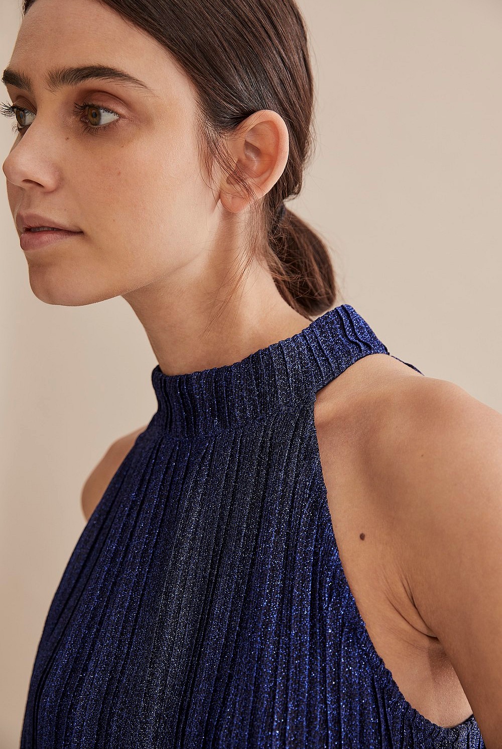 Pleat Mini Dress
