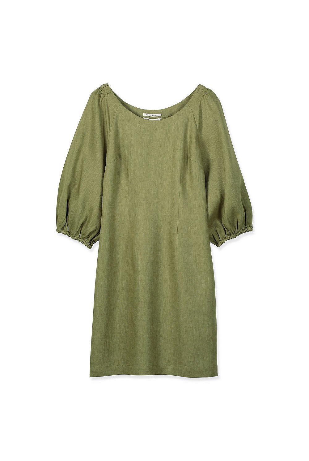 Linen Puff Sleeve Dress