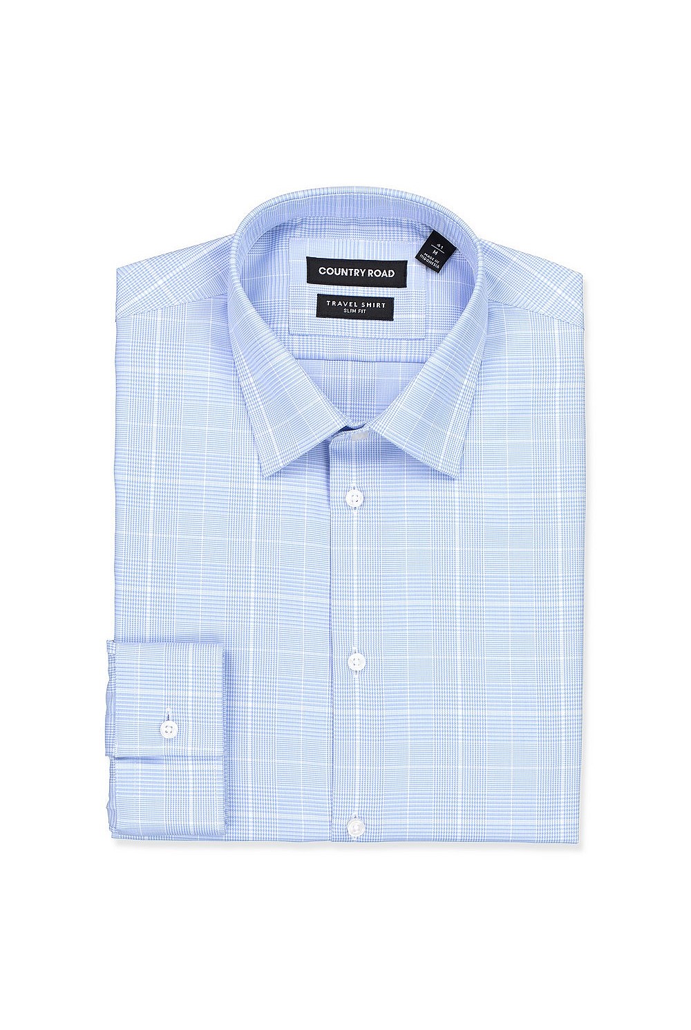 Slim Plaid Travel Shirt