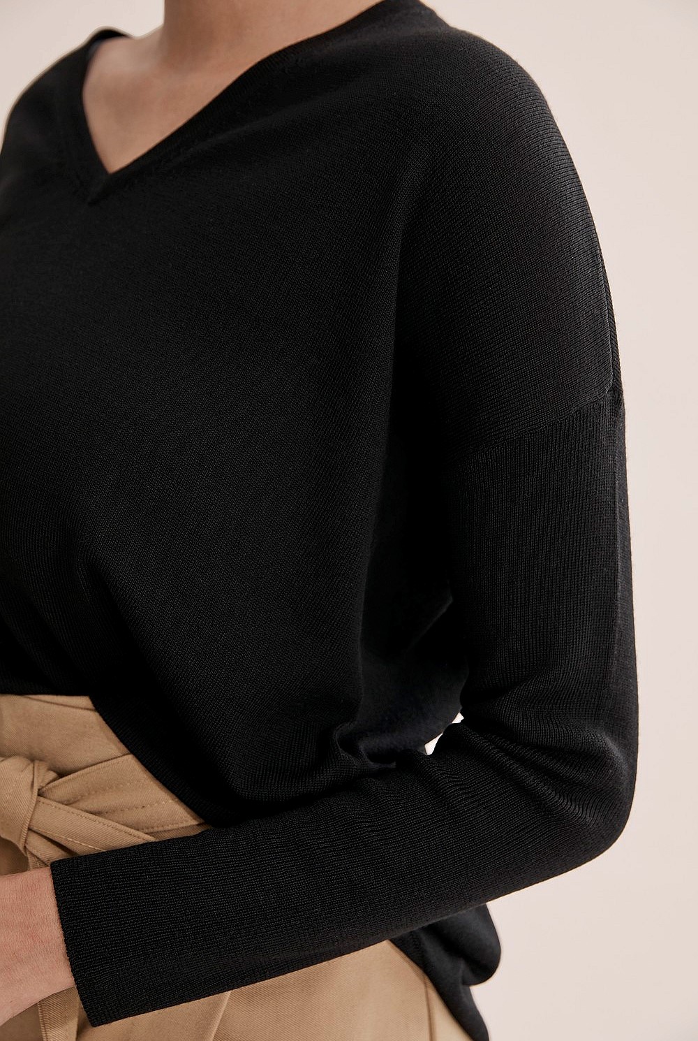 Verified Australian Merino Wool V-Neck Knit