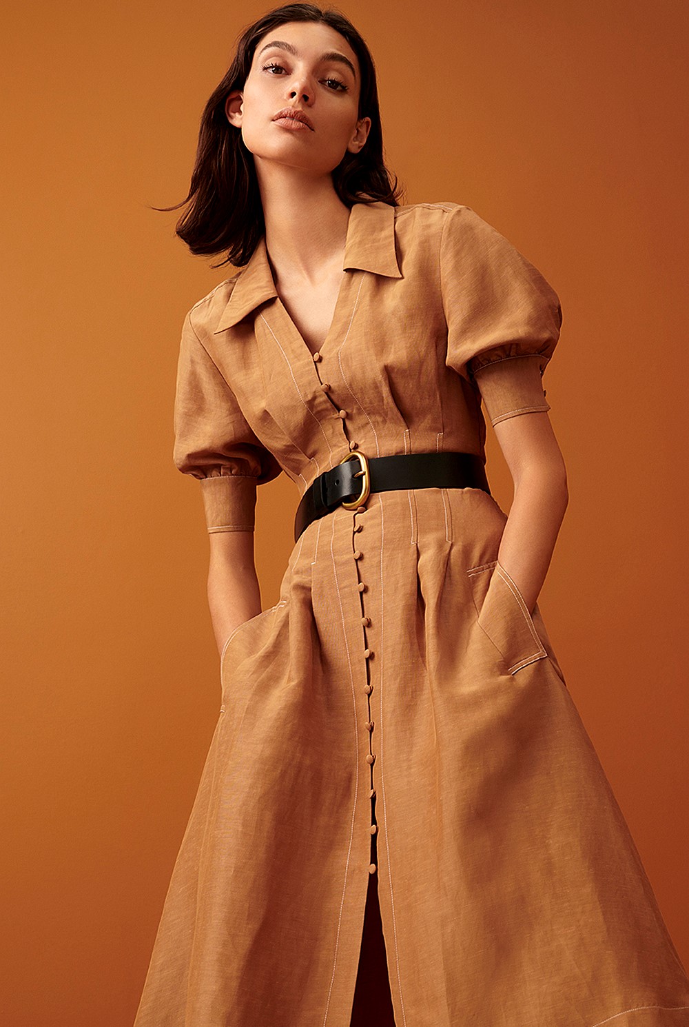 Contrast Stitch Dress