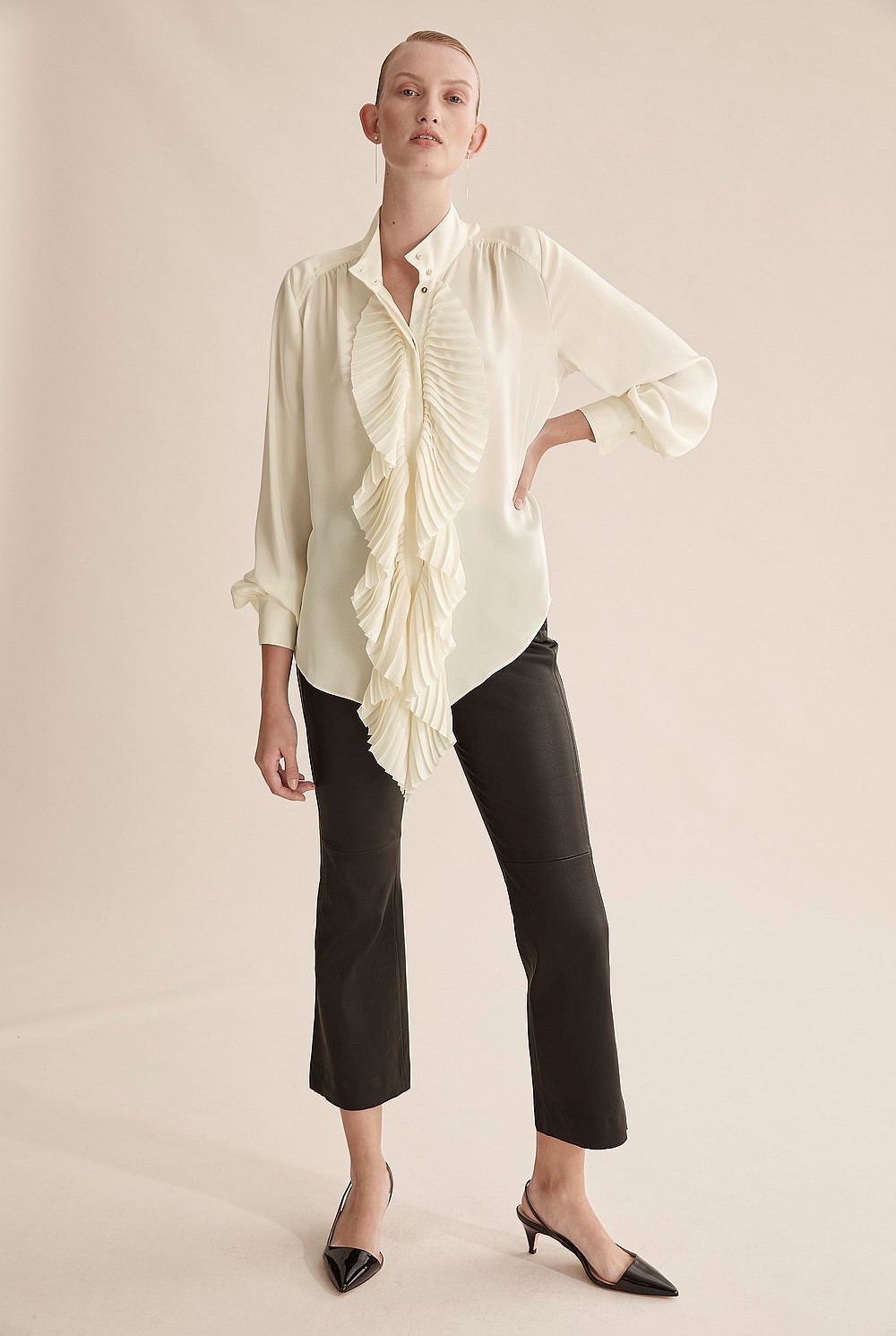 Pleat Bib Shirt