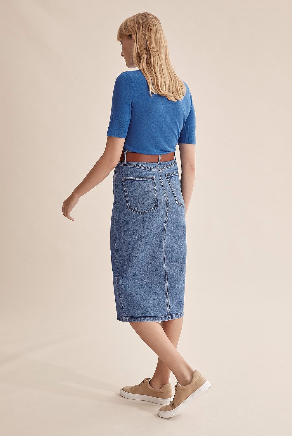 Midi Denim Skirt