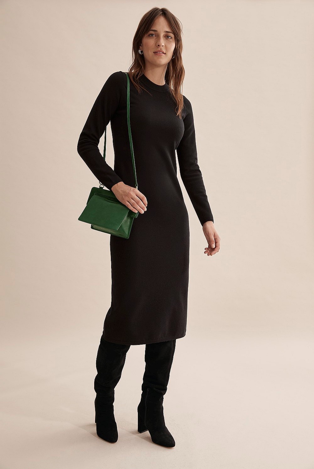 Compact Knit Wool Dress