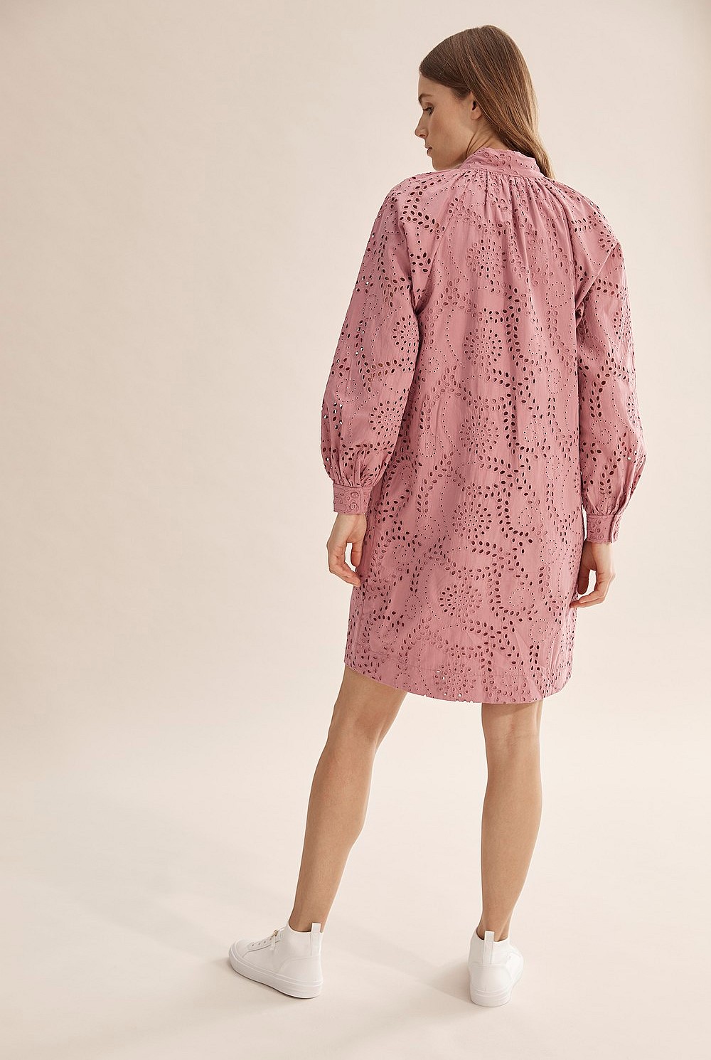 Tonal Broderie Dress