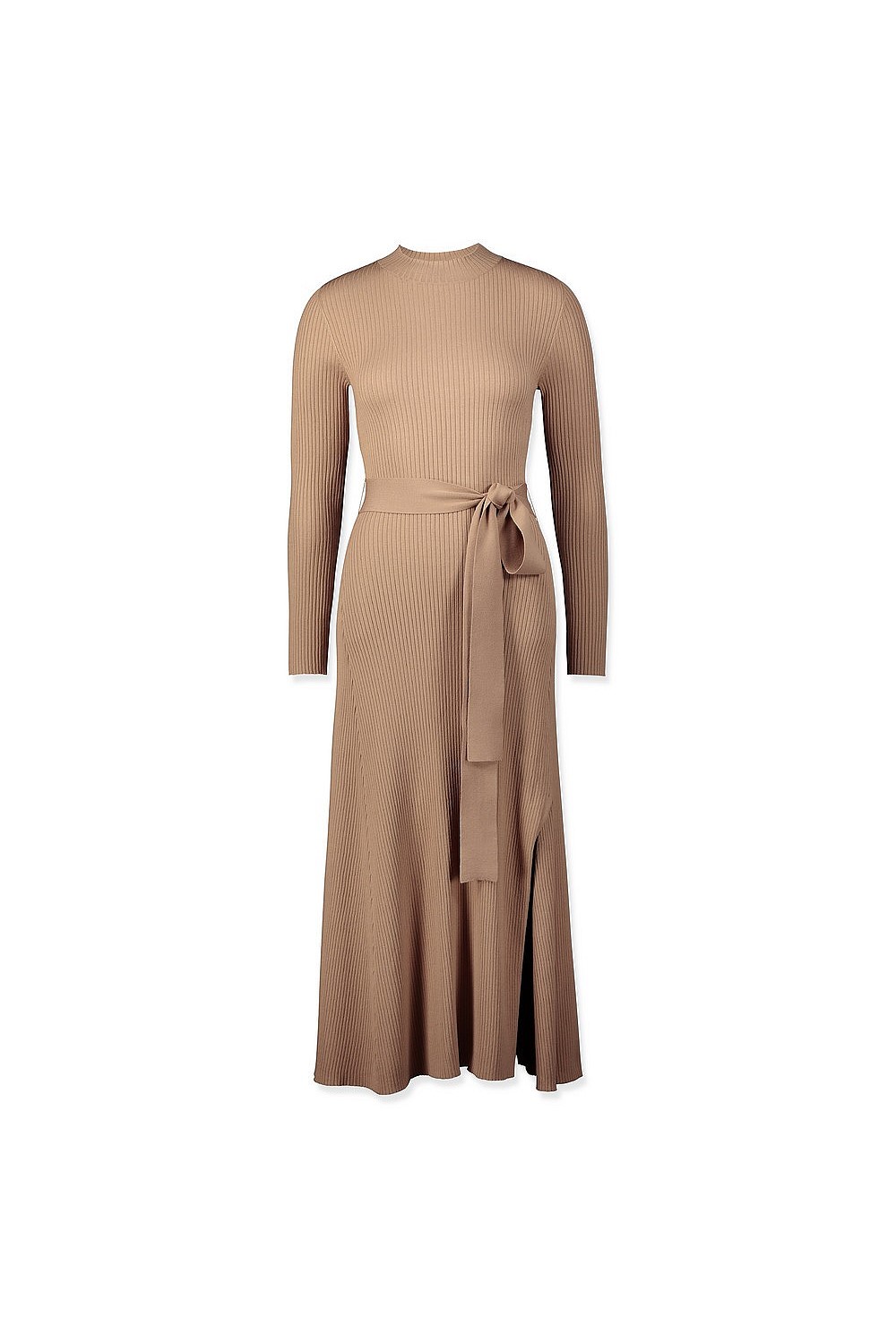 Rib Knit Long Sleeve Dress