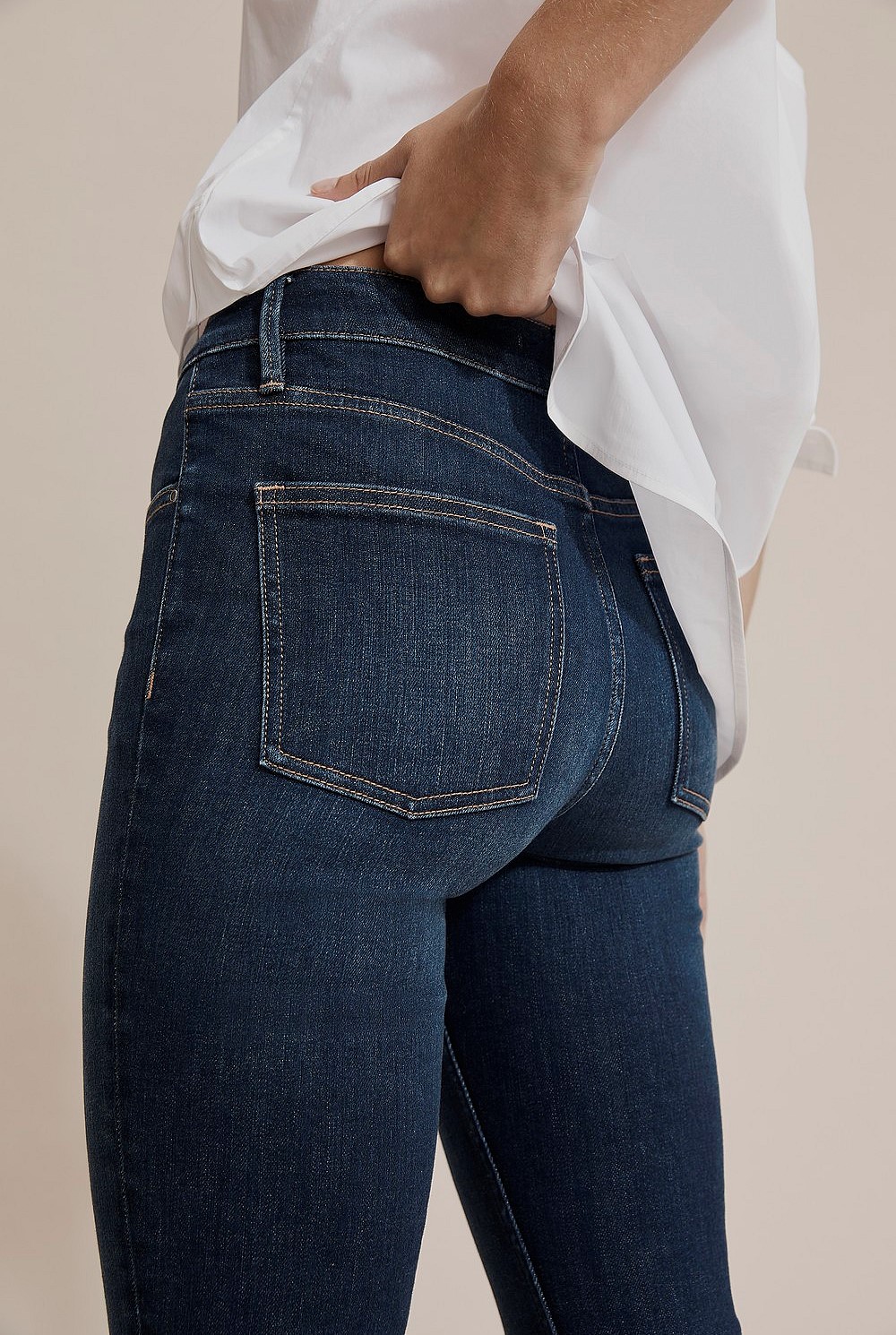 Australian Cotton Mid Rise Skinny Jean