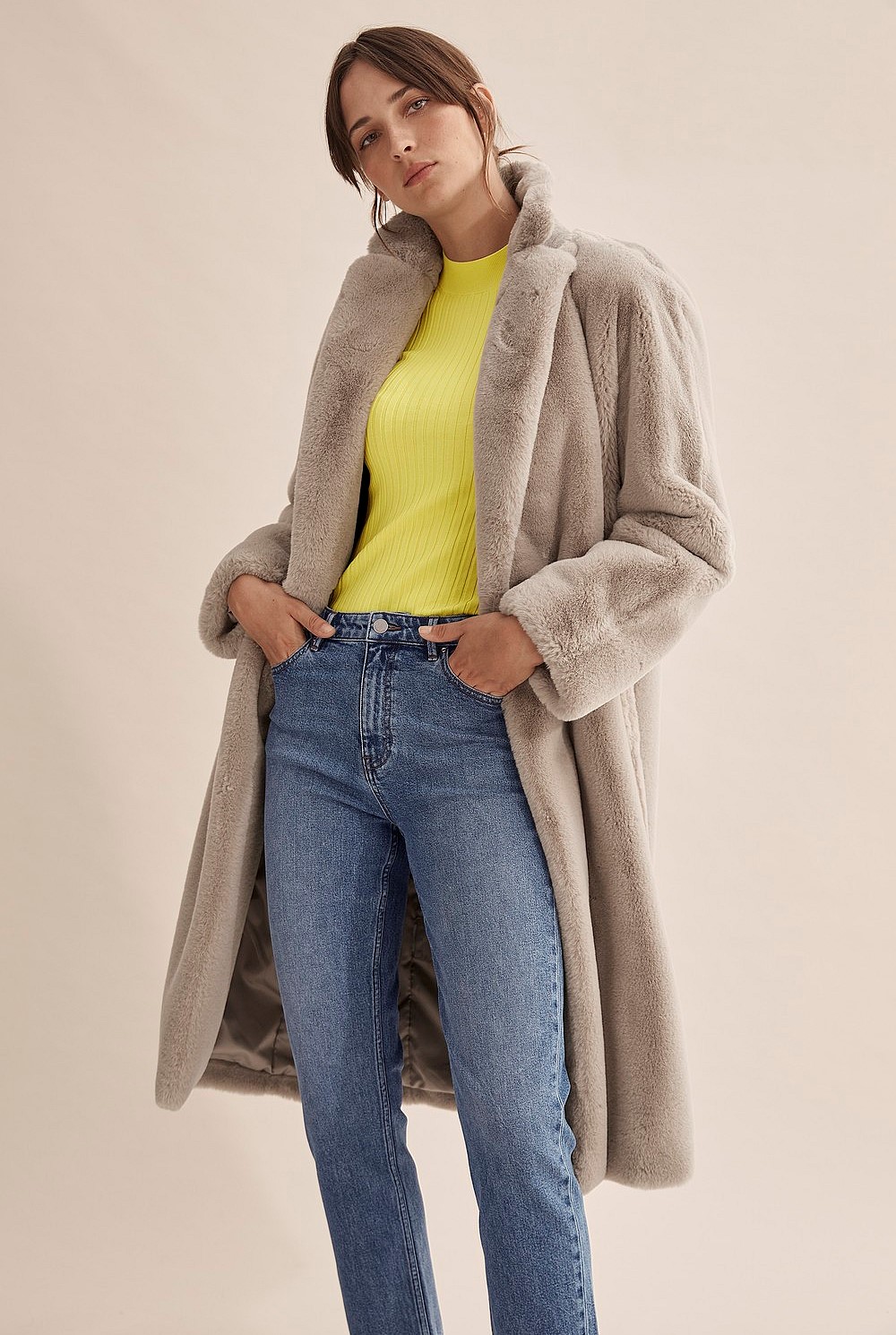Fluffy Faux Fur Coat