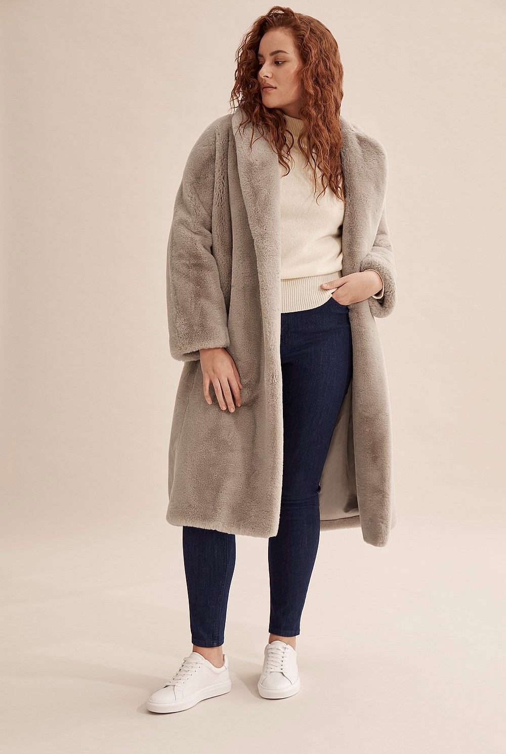 Fluffy Faux Fur Coat