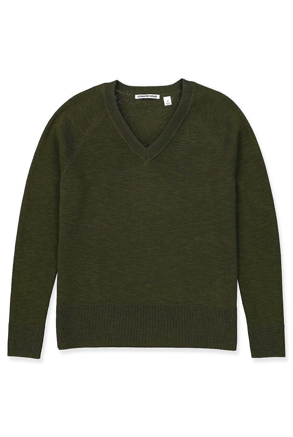 Cotton Linen V-Neck Knit